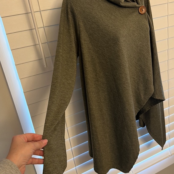 Bobeau by Anthropologie One Button Asymmetrical Cardigan - Picture 2 of 2